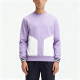 Lavender & White Contrast Panel Crewneck